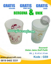 Souvenir Gelas Jamu Doff Putih GS9