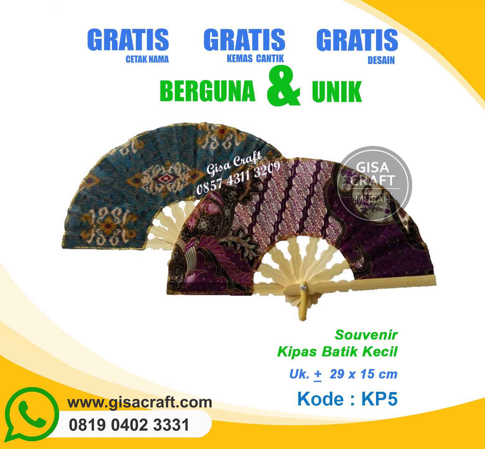 Souvenir Kipas Batik Kecil KP5 Souvenir Kipas Batik Kecil KP5