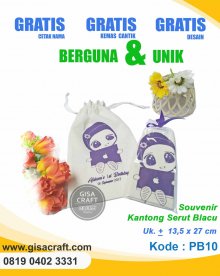 Souvenir Kantung Serut Blacu PB10