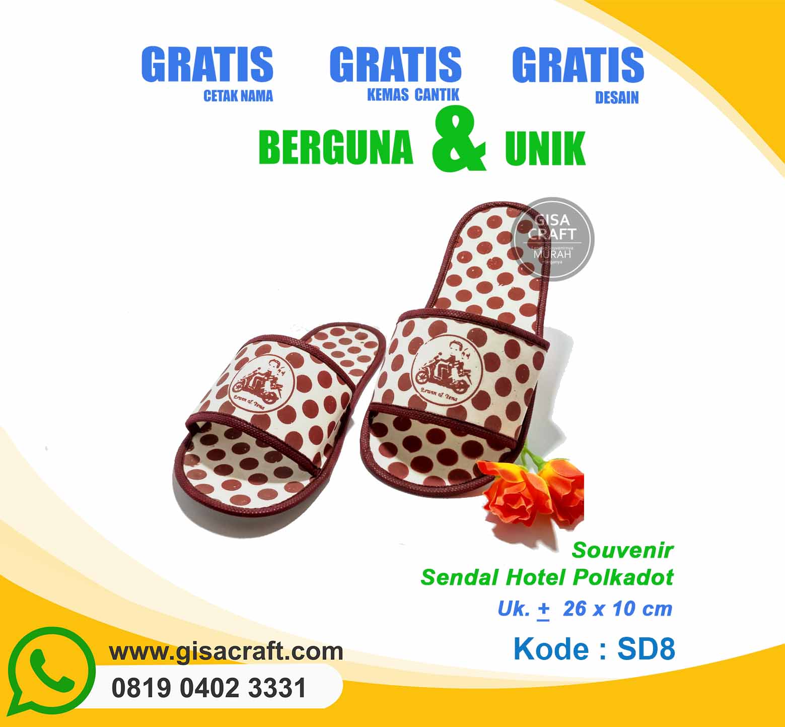Souvenir Sandal Hotel Polkadot SD8 Souvenir Sandal Hotel Polkadot SD8