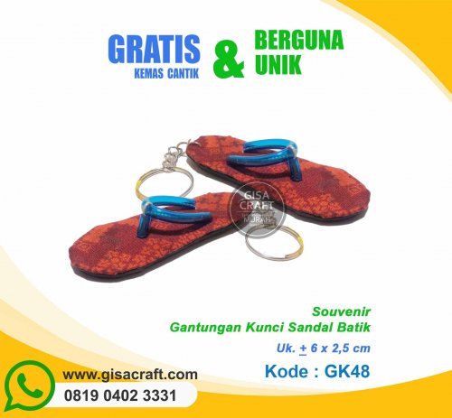 Souvenir Gatungan Kunci Sandal Batik GK48