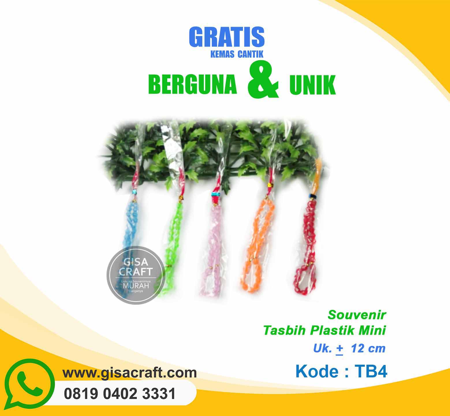 Souvenir Tasbih Plastik Mini TB4 Souvenir Tasbih Plastik Mini TB4