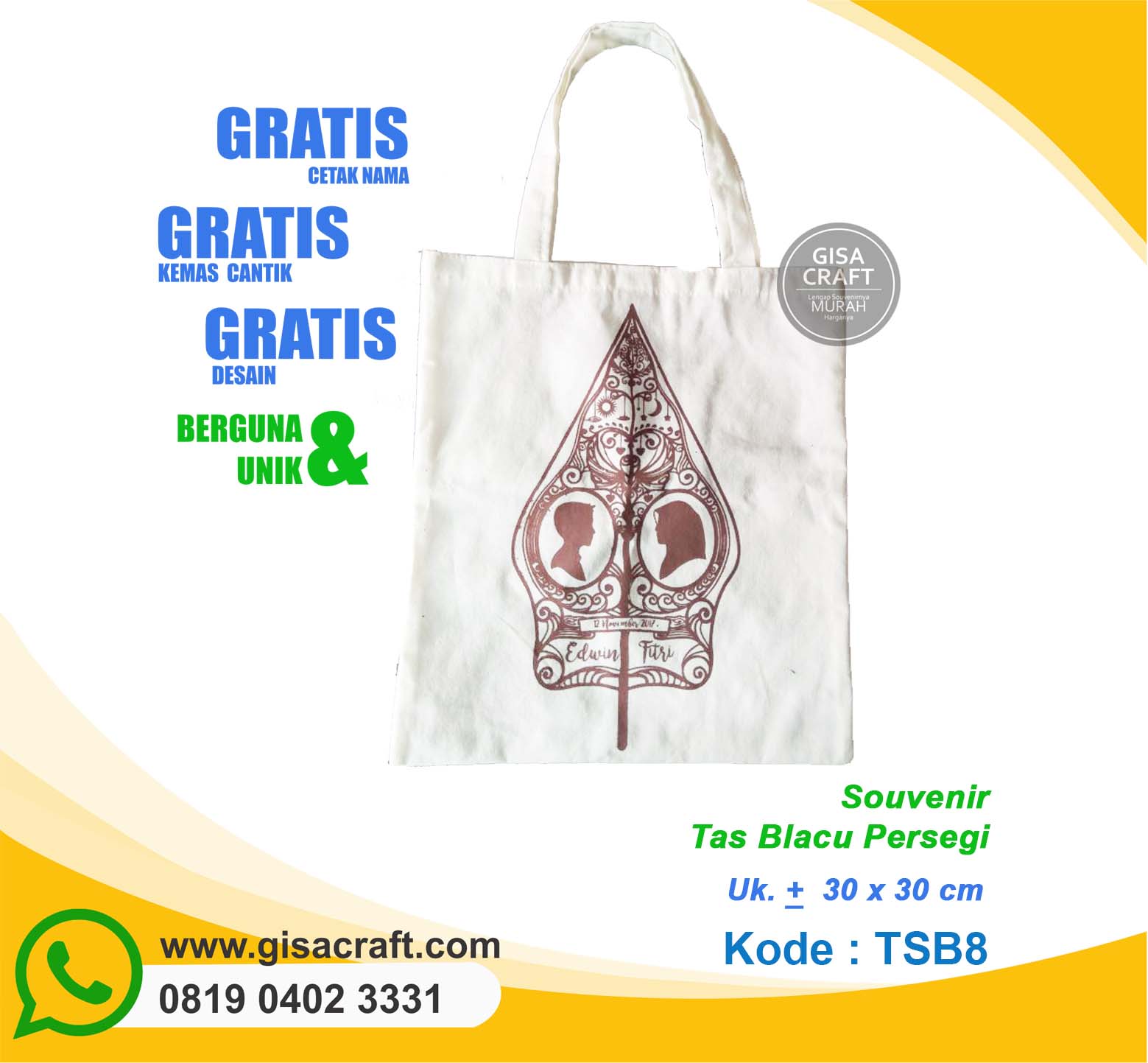 Souvenir Tas Blacu Persegi TSB8 Souvenir Tas Blacu Persegi TSB8