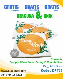 Souvenir Dompet Blacu Lapis Furing 2 Tinta Sablon DPT56