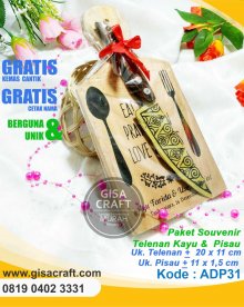  Paket Souvenir Talenan Kayu & Pisau ADP31