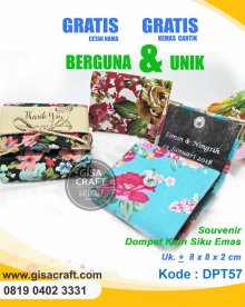  Souvenir Dompet Koin Siku Emas DPT57