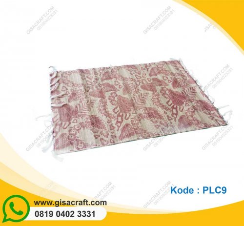 Souvenir Placemate Taplak Meja Tenun Mendong Motif Batik PLC9