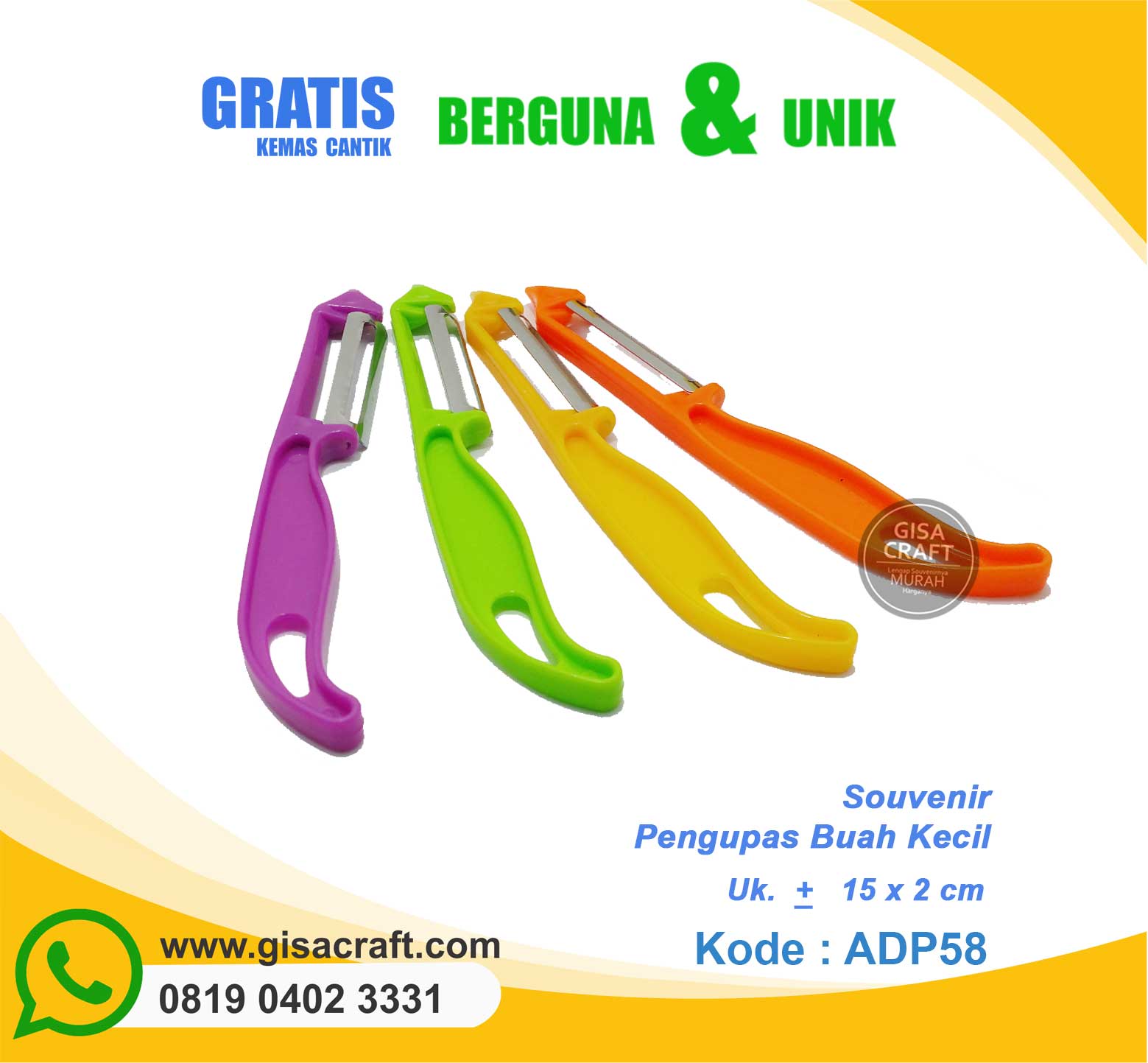 Souvenir Pengupas Buah Kecil ADP58 Souvenir Pengupas Buah Kecil ADP58