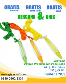 Souvenir Pulpen Promosi Tali Pena Cabe PNS9