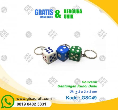 Souvenir Gantungan Kunci Dadu GSC49