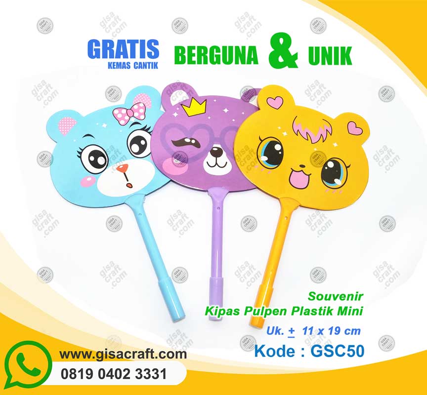 Souvenir Kipas Pulpen Plastik Mini GSC50 Souvenir Kipas Pulpen Plastik Mini GSC50