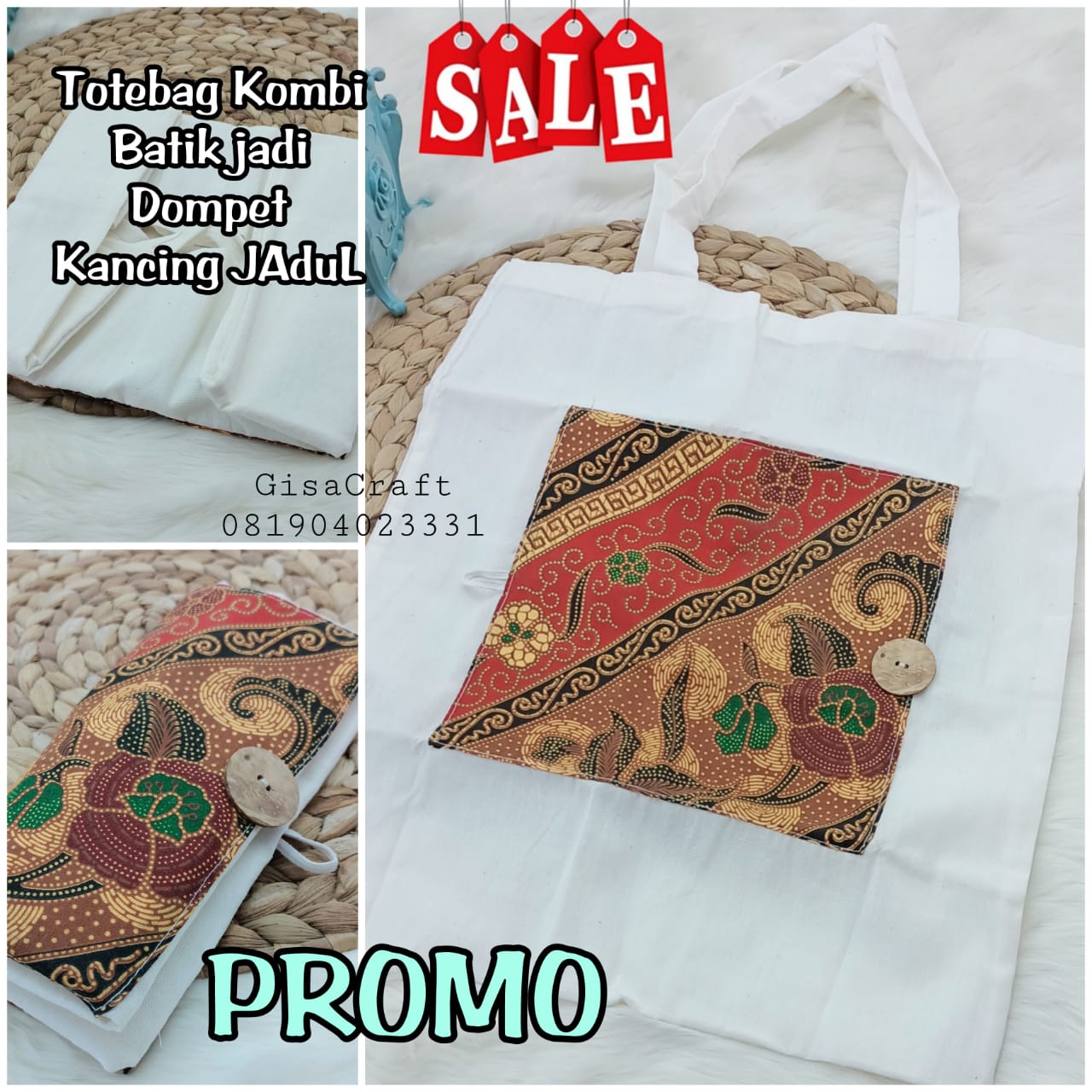 TAS BELACU KOMBI BATIK KANCING JADUL